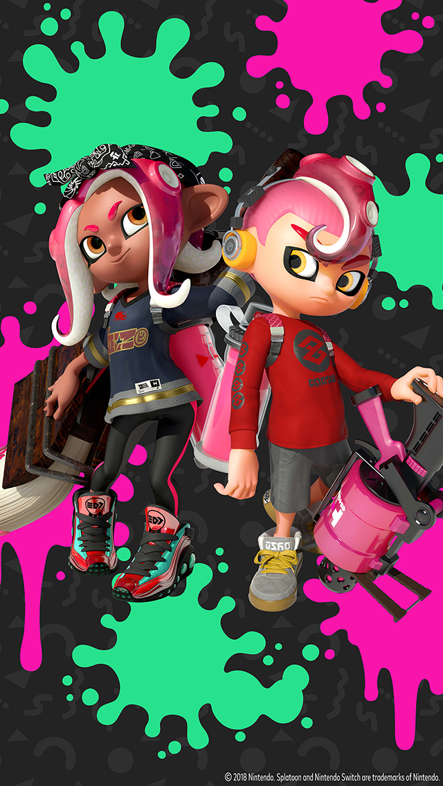 my.nintendo.com/Wallpaper - Splatoon 2 - Octolings/Splatoon_2_Octo_Wallpaper_[640x1136].jpg